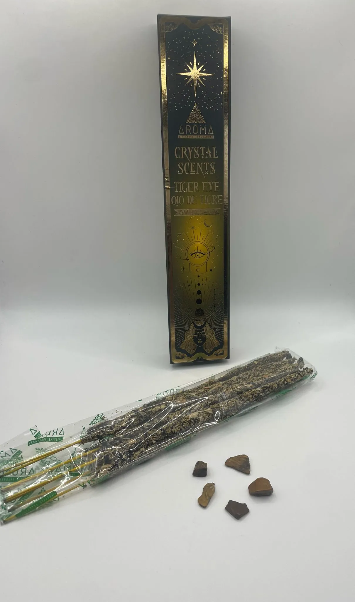 Incienso Crystal Scents – Ojo de Tigre (Tiger Eye) – Aroma White Sage