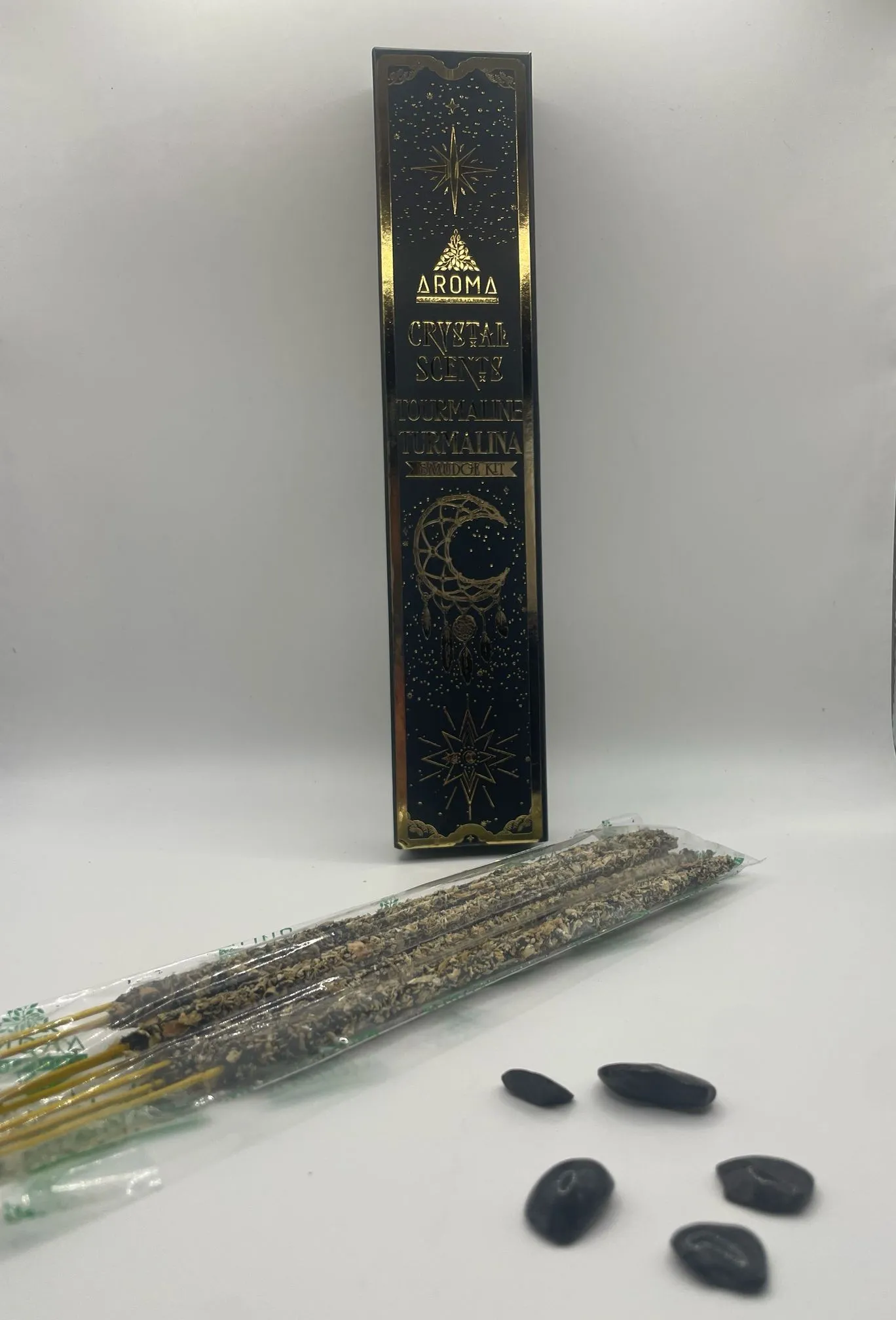 Kit de Sahumerios Crystal Scents – Turmalina Negra